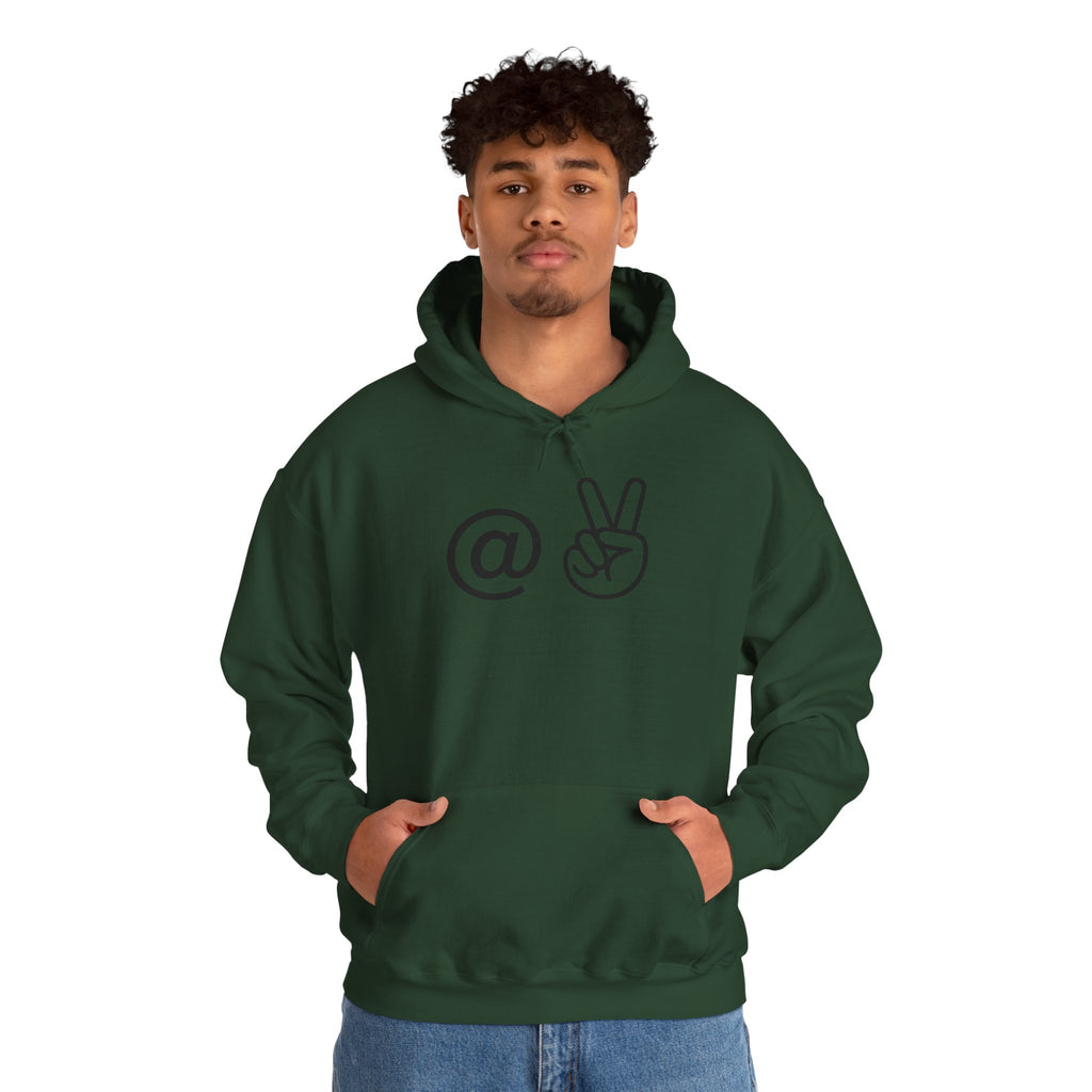 At Peace Minimal Hand Graphic Hoodie — Peaceful Vibes Unisex Hoodie