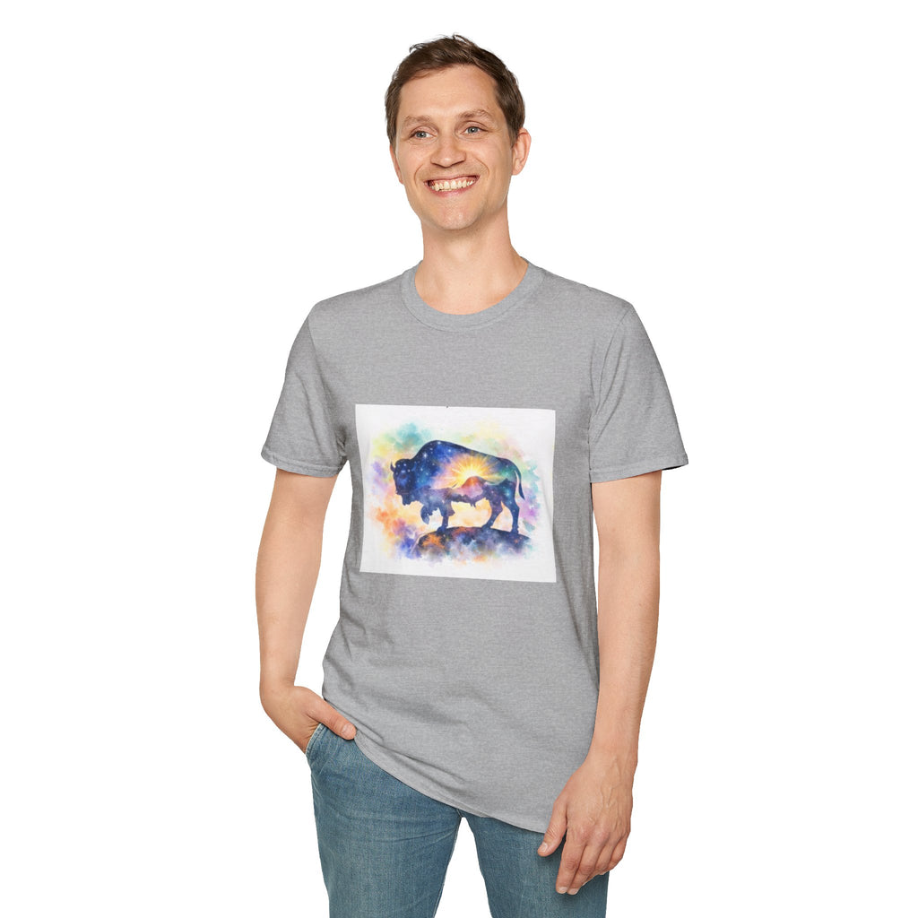 Colorful Watercolor Bison T-Shirt