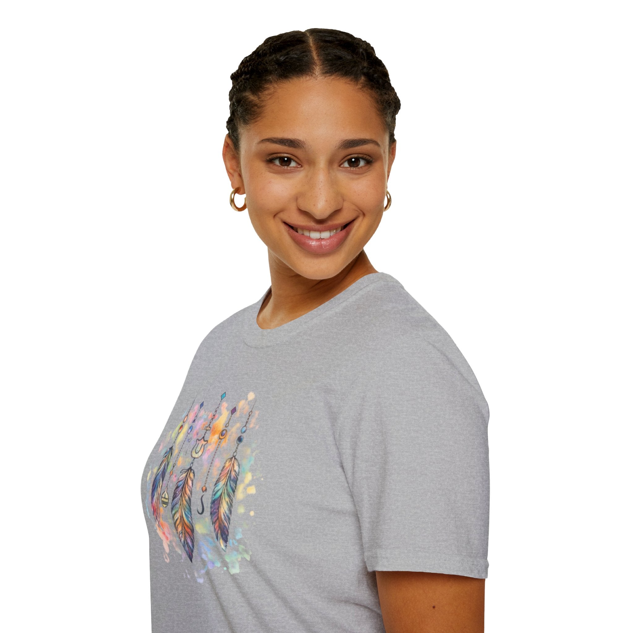 Watercolor Dreamcatcher T-Shirt — Boho Feather Graphic Tee