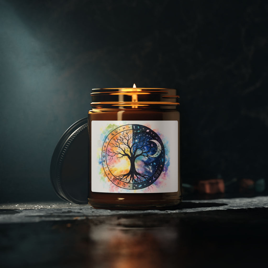 Yin Yang Tree of Life Candle, Soy Candle