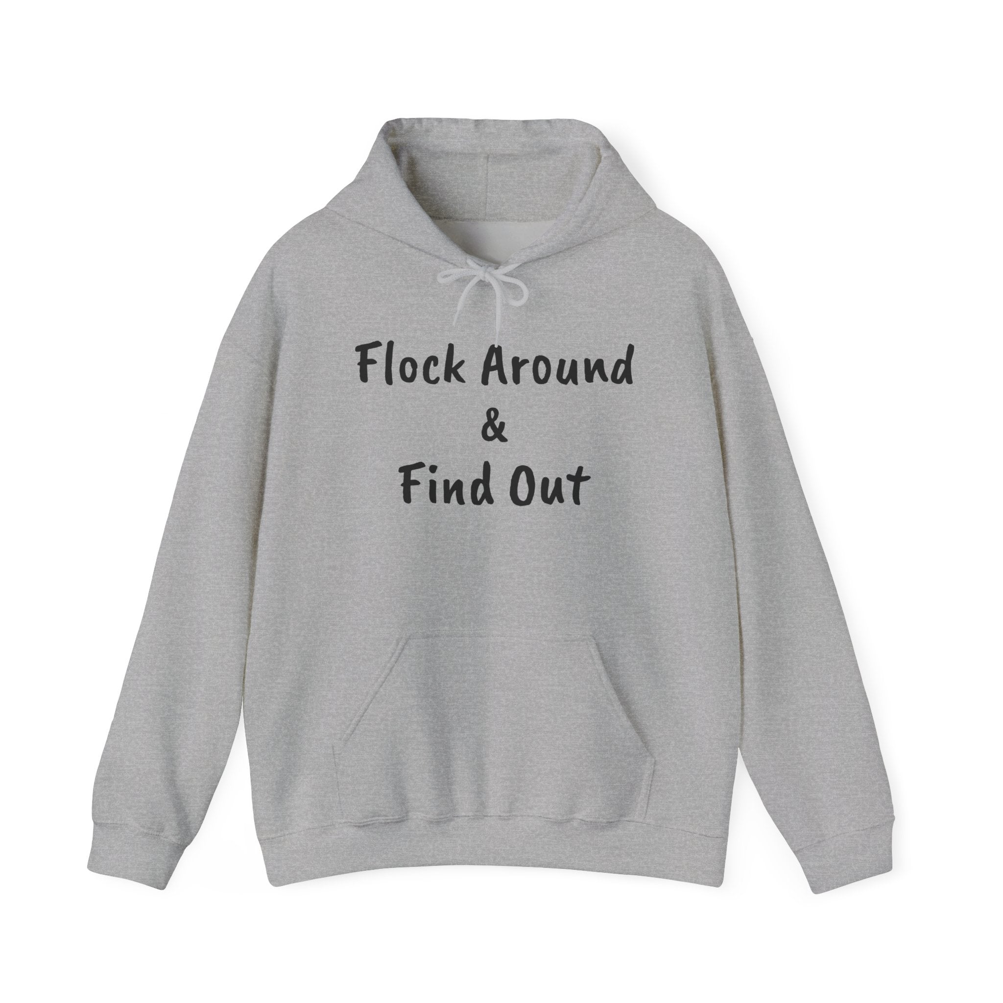 Flock Around & Find Out Hoodie | Funny Typography Pullover