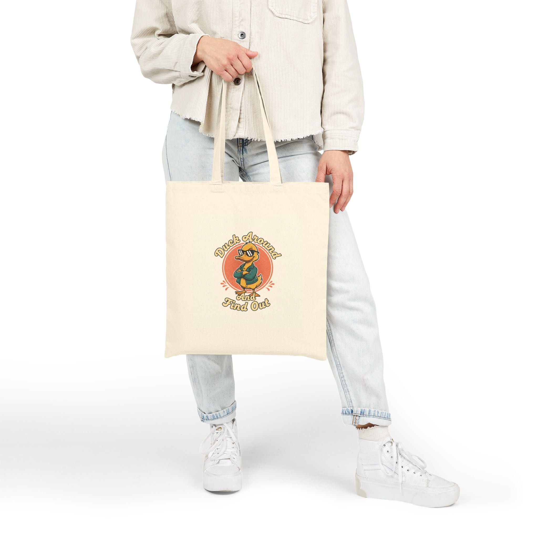 'Duck Around' Canvas Tote Bag