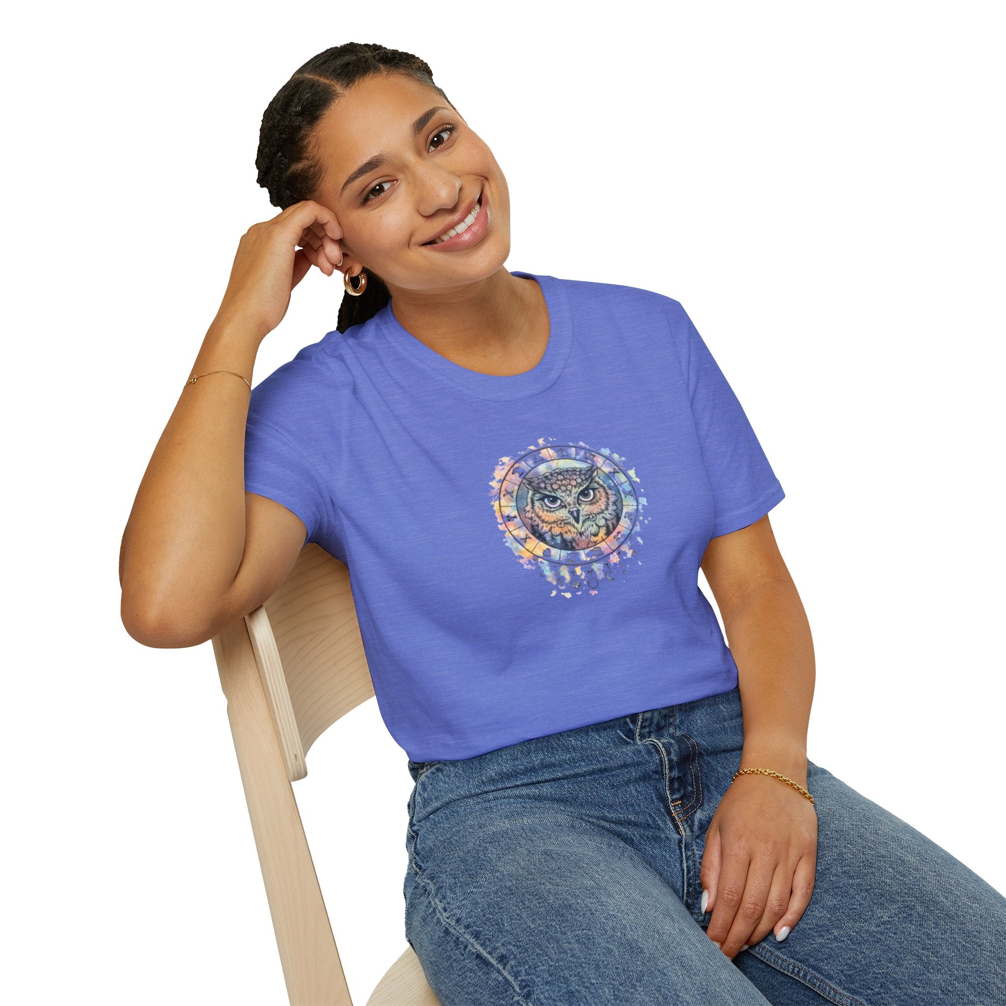 Watercolor Owl Mandala Spiritual T-Shirt Unisex