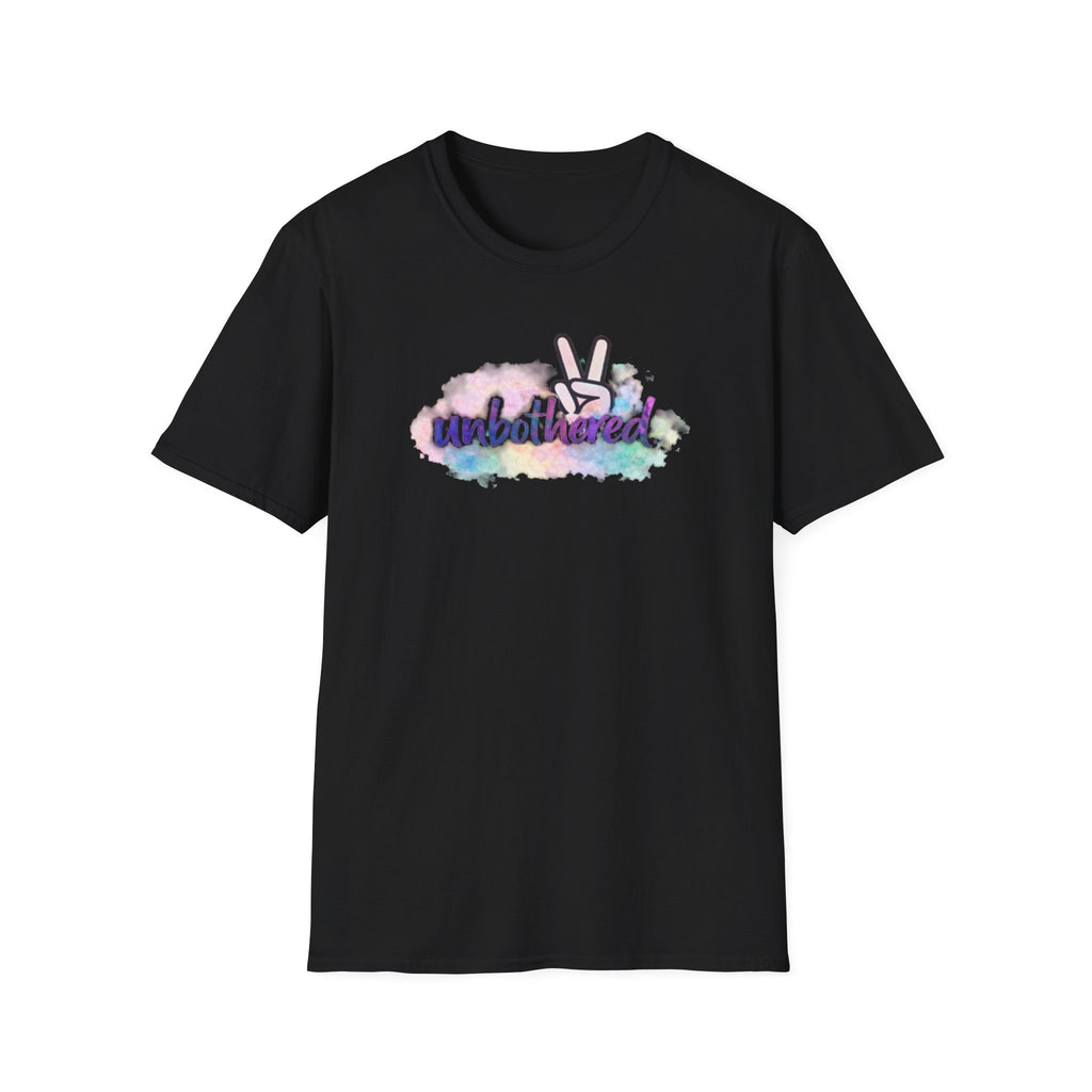 Unbothered Peace Sign T‑Shirt — Colorful Watercolor Graphic Tee