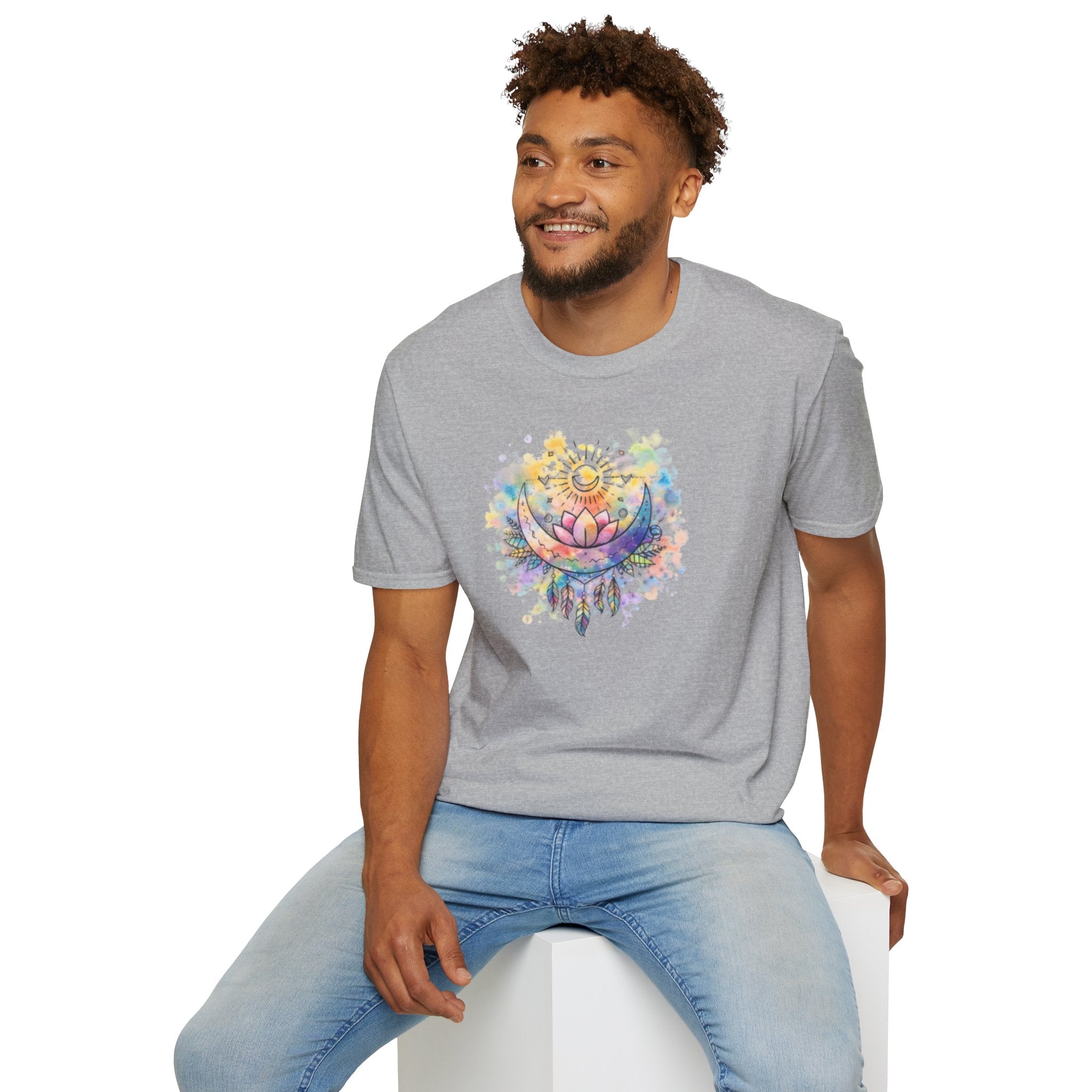 Lotus Dreamcatcher Watercolor T-Shirt — Sun & Feather Spiritual Tee