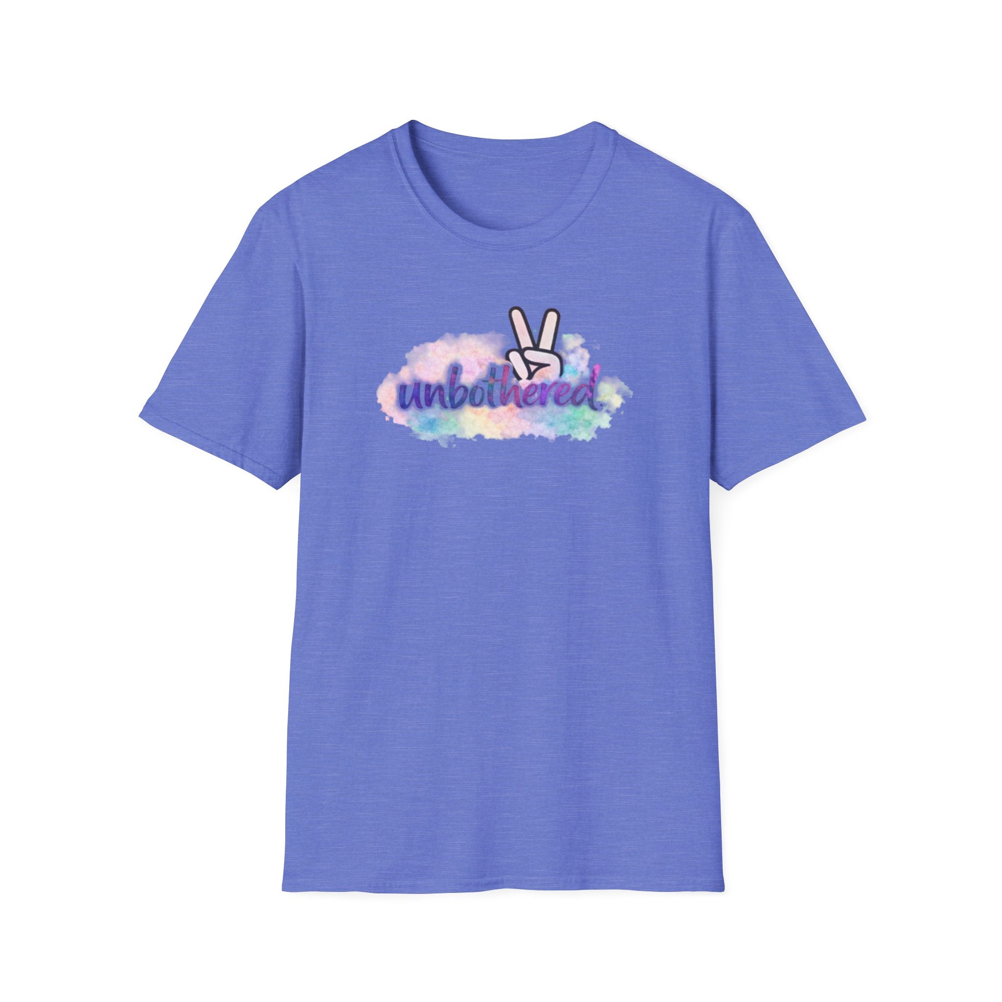 Unbothered Peace Sign T‑Shirt — Colorful Watercolor Graphic Tee