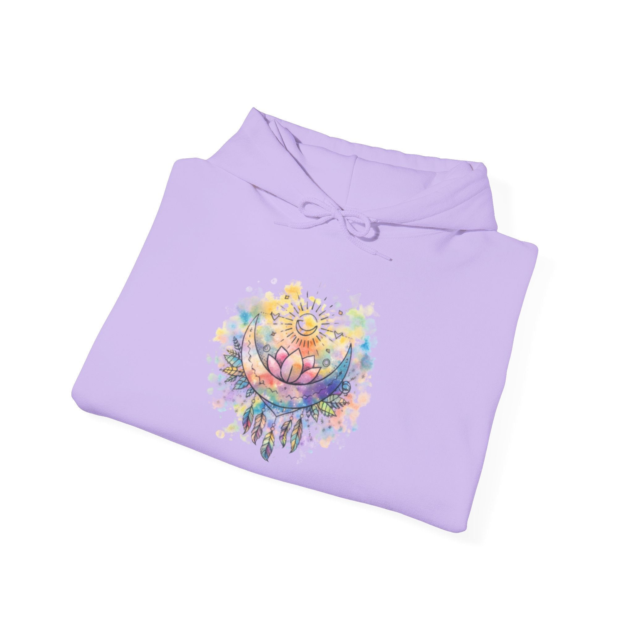 Lotus Watercolor Hoodie – Boho Spiritual Yoga Sweatshirt