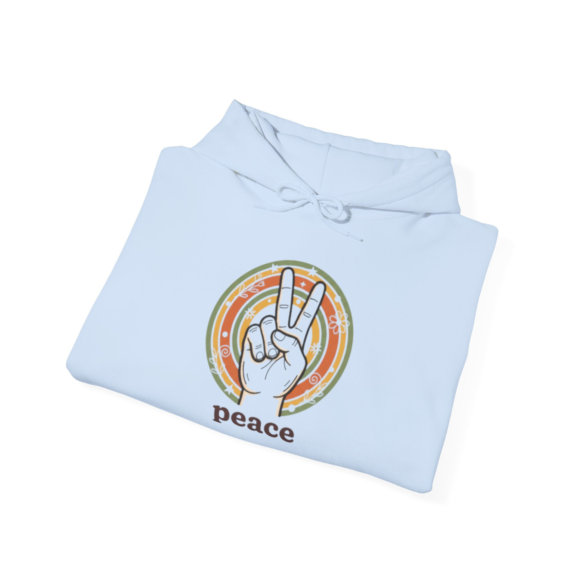 Peace Sign Hoodie — Retro Vibe Peace Hand Graphic Sweatshirt