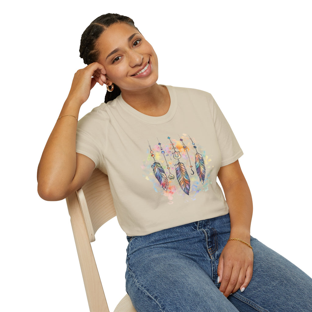 Watercolor Dreamcatcher T-Shirt — Boho Feather Graphic Tee