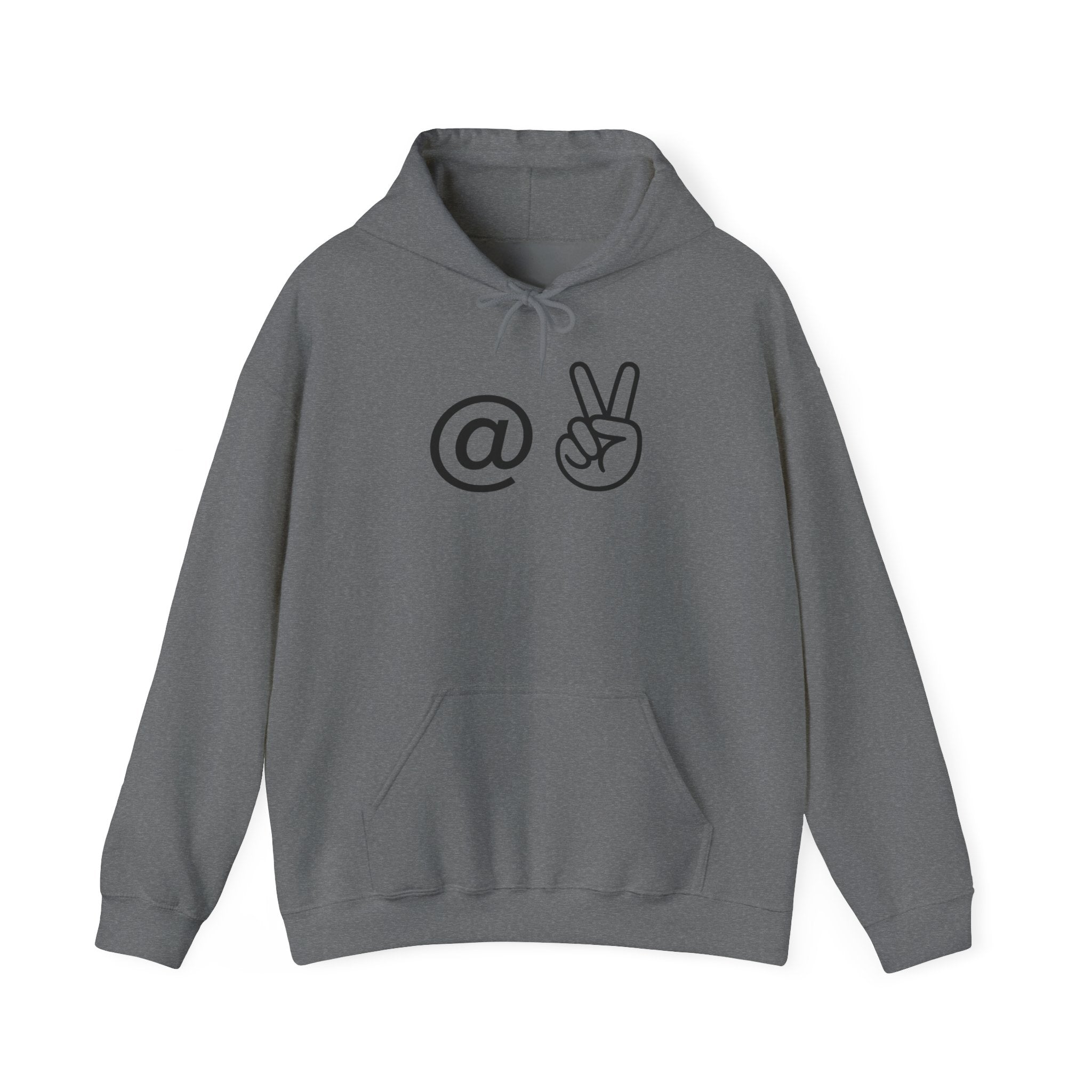 At Peace Minimal Hand Graphic Hoodie — Peaceful Vibes Unisex Hoodie
