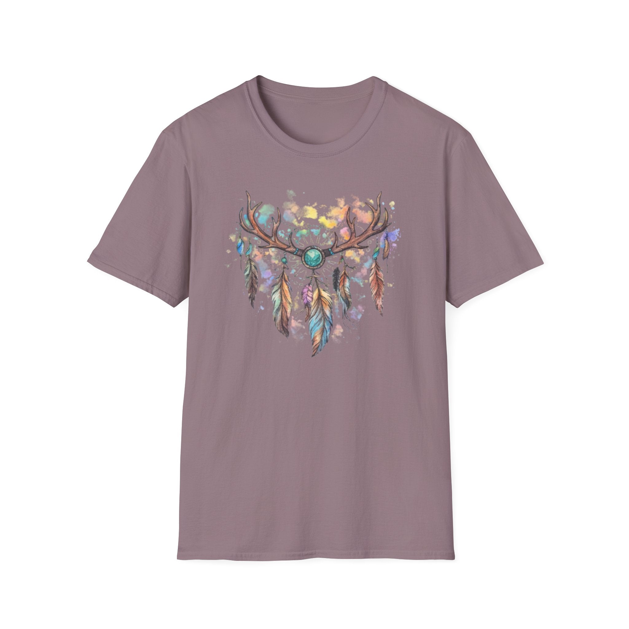 Boho Antler Dreamcatcher Watercolor T-Shirt