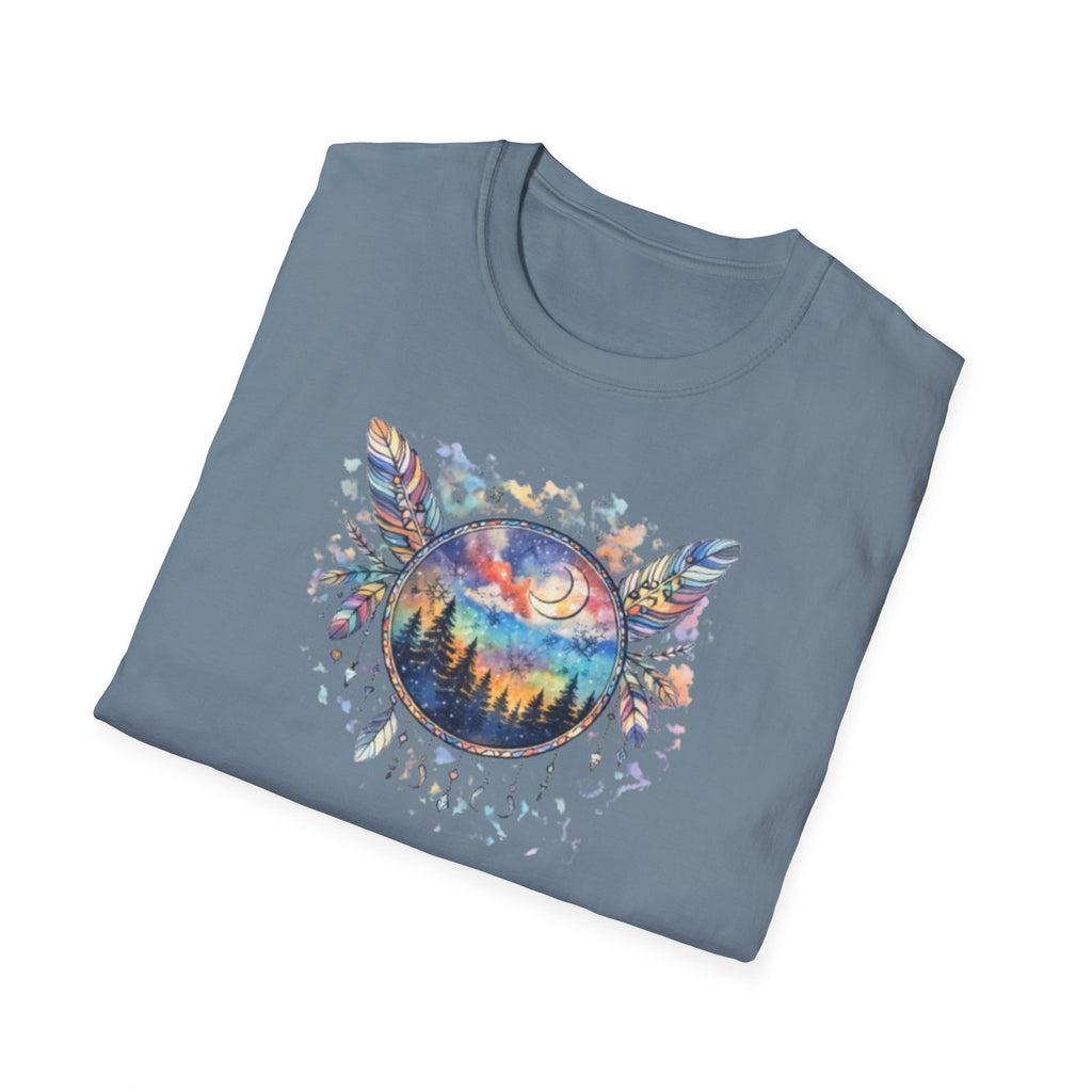 Watercolor Dreamcatcher Sunset T-Shirt — Boho Spiritual Tee