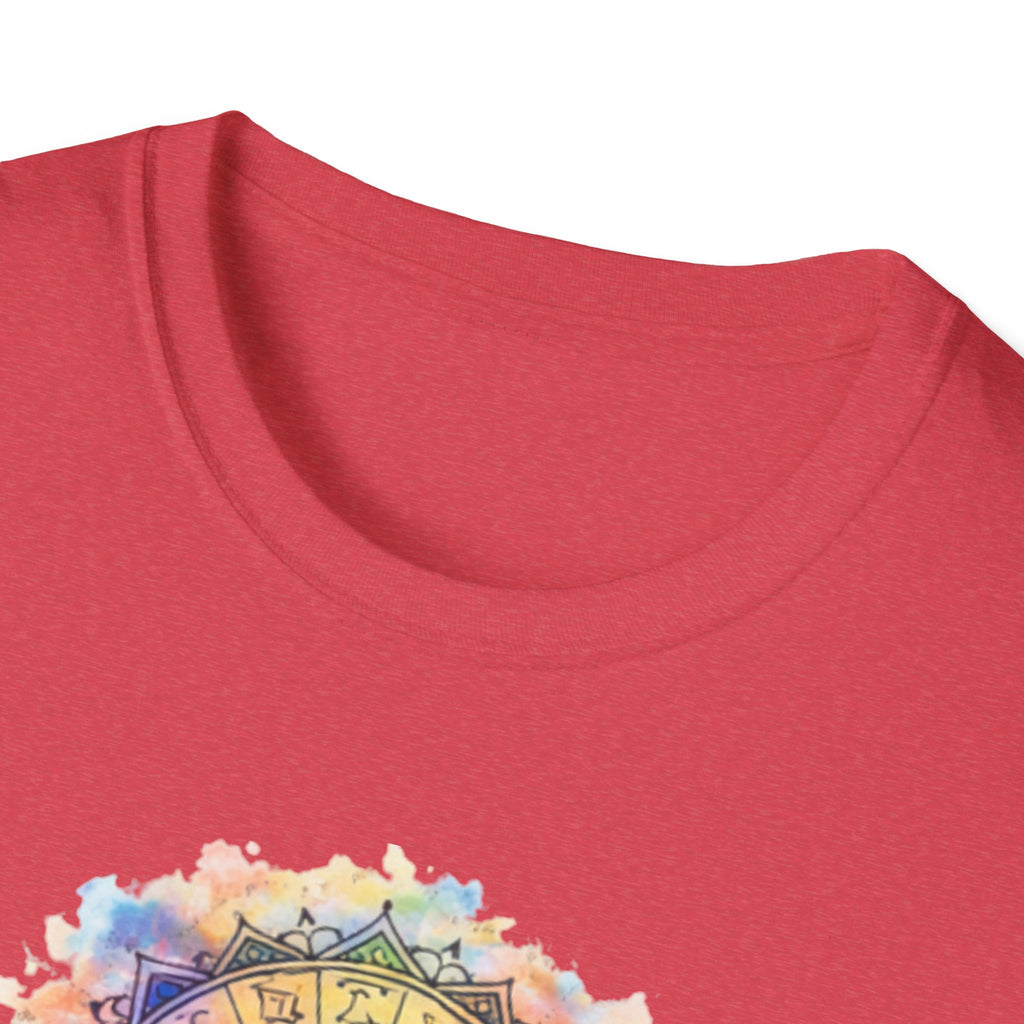 Sun & Moon Zodiac T-Shirt — Watercolor Astrological Mandala Tee