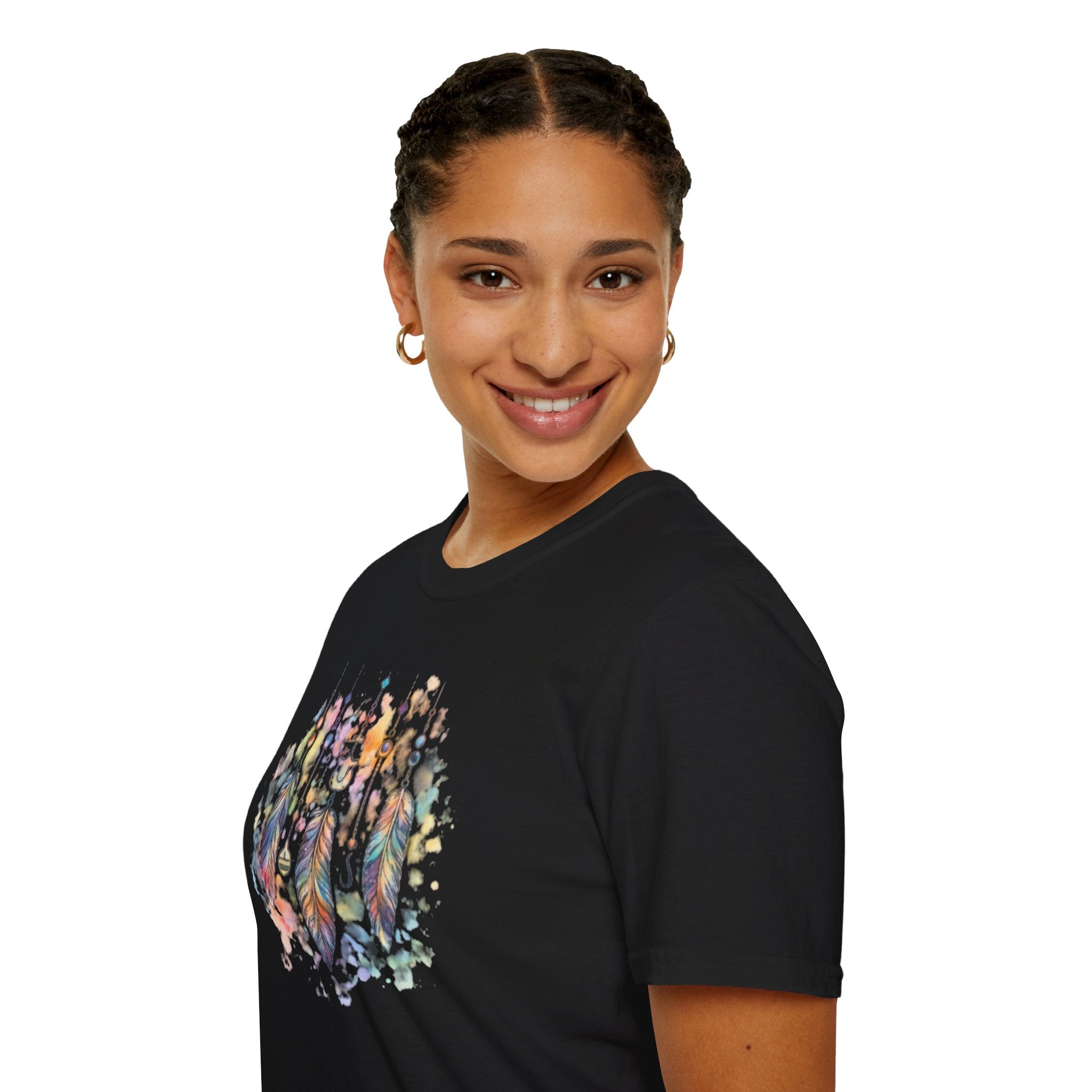 Watercolor Dreamcatcher T-Shirt — Boho Feather Graphic Tee