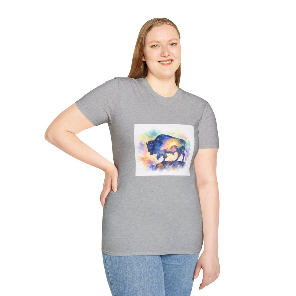 Colorful Watercolor Bison T-Shirt