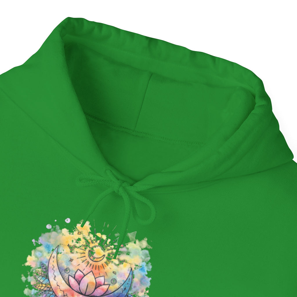 Lotus Watercolor Hoodie – Boho Spiritual Yoga Sweatshirt