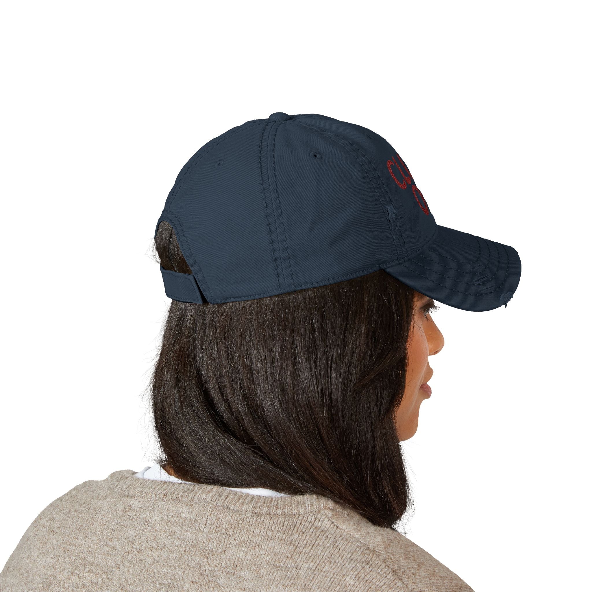 Cluck Off Distressed Dad Hat — Embroidered Trucker Cap