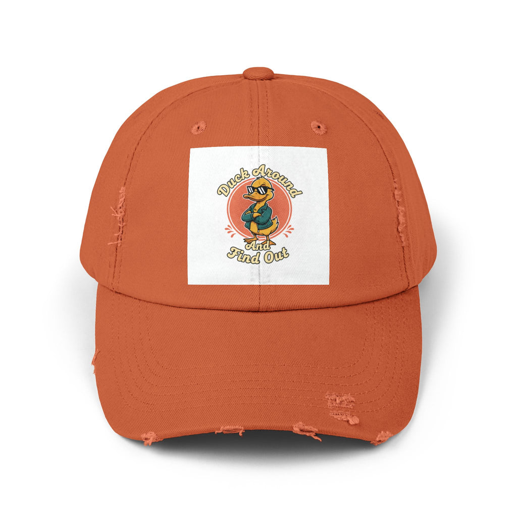 Duck Around and Find Out — Vintage Cartoon Distressed Cap