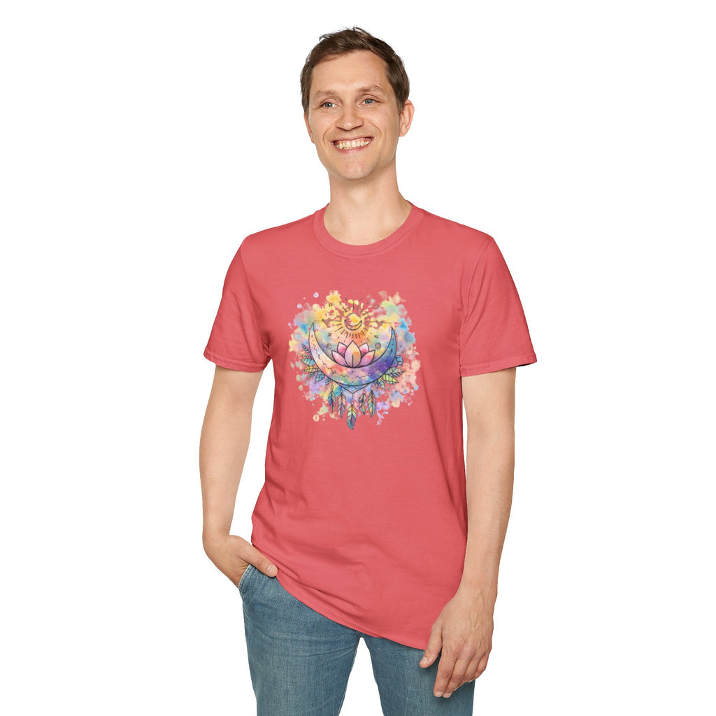 Lotus Dreamcatcher Watercolor T-Shirt — Sun & Feather Spiritual Tee