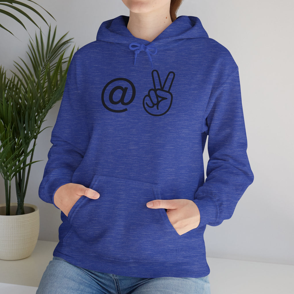 At Peace Minimal Hand Graphic Hoodie — Peaceful Vibes Unisex Hoodie