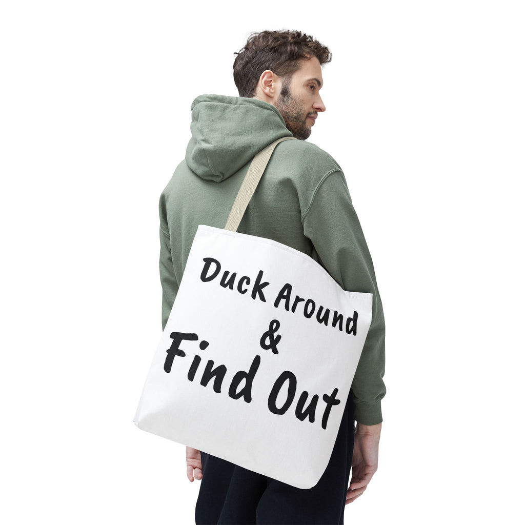 Duck Around Find Out Hoodie | Funny Phrase Pullover Sweatshirt
