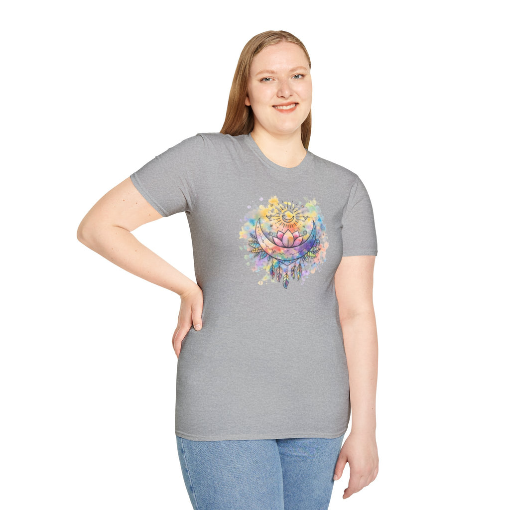 Lotus Dreamcatcher Watercolor T-Shirt — Sun & Feather Spiritual Tee