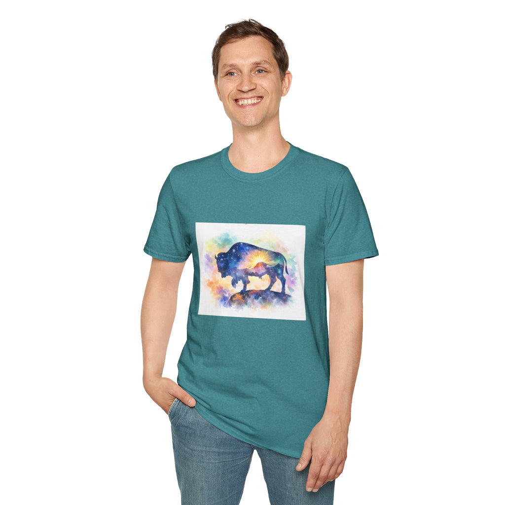 Colorful Watercolor Bison T-Shirt