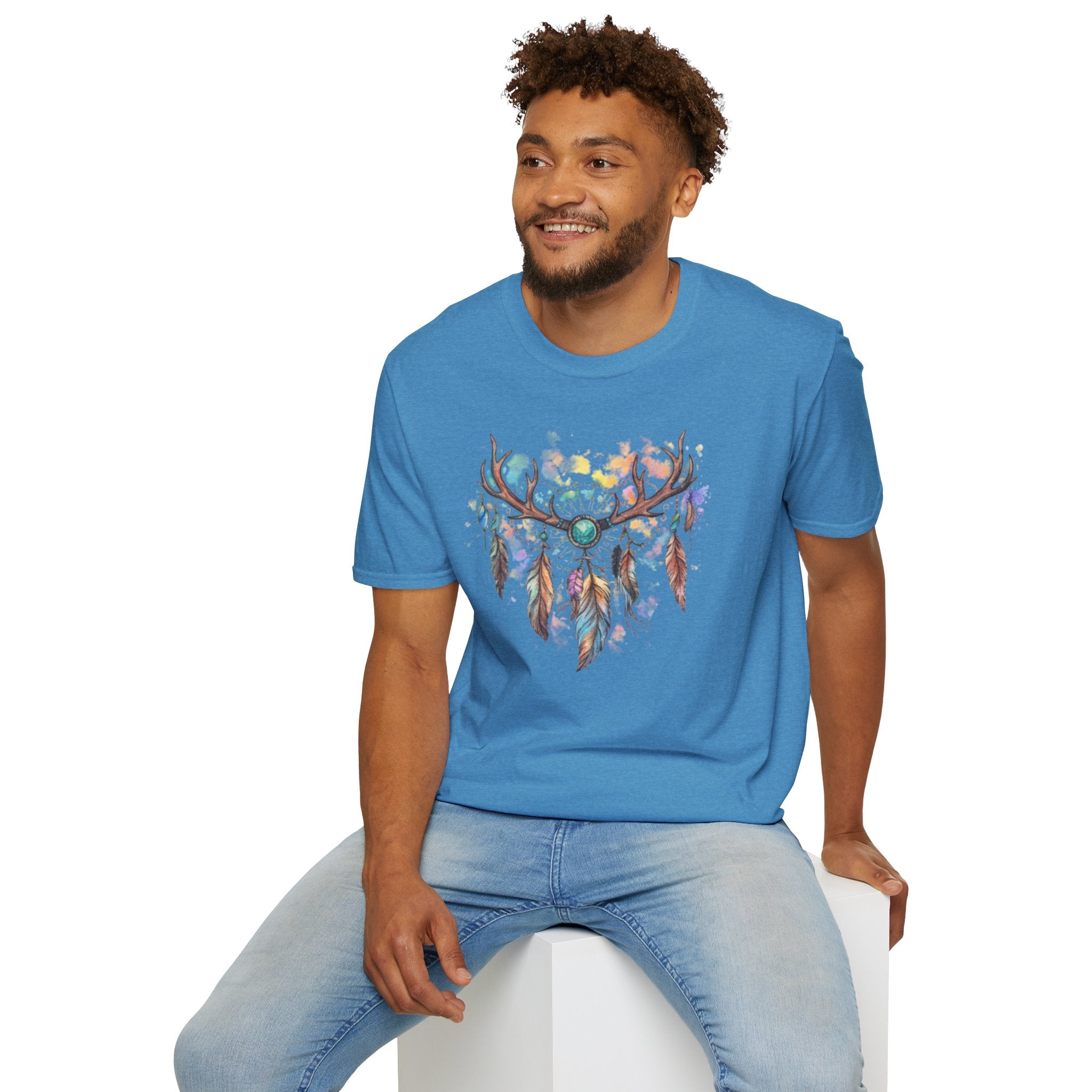 Boho Antler Dreamcatcher Watercolor T-Shirt