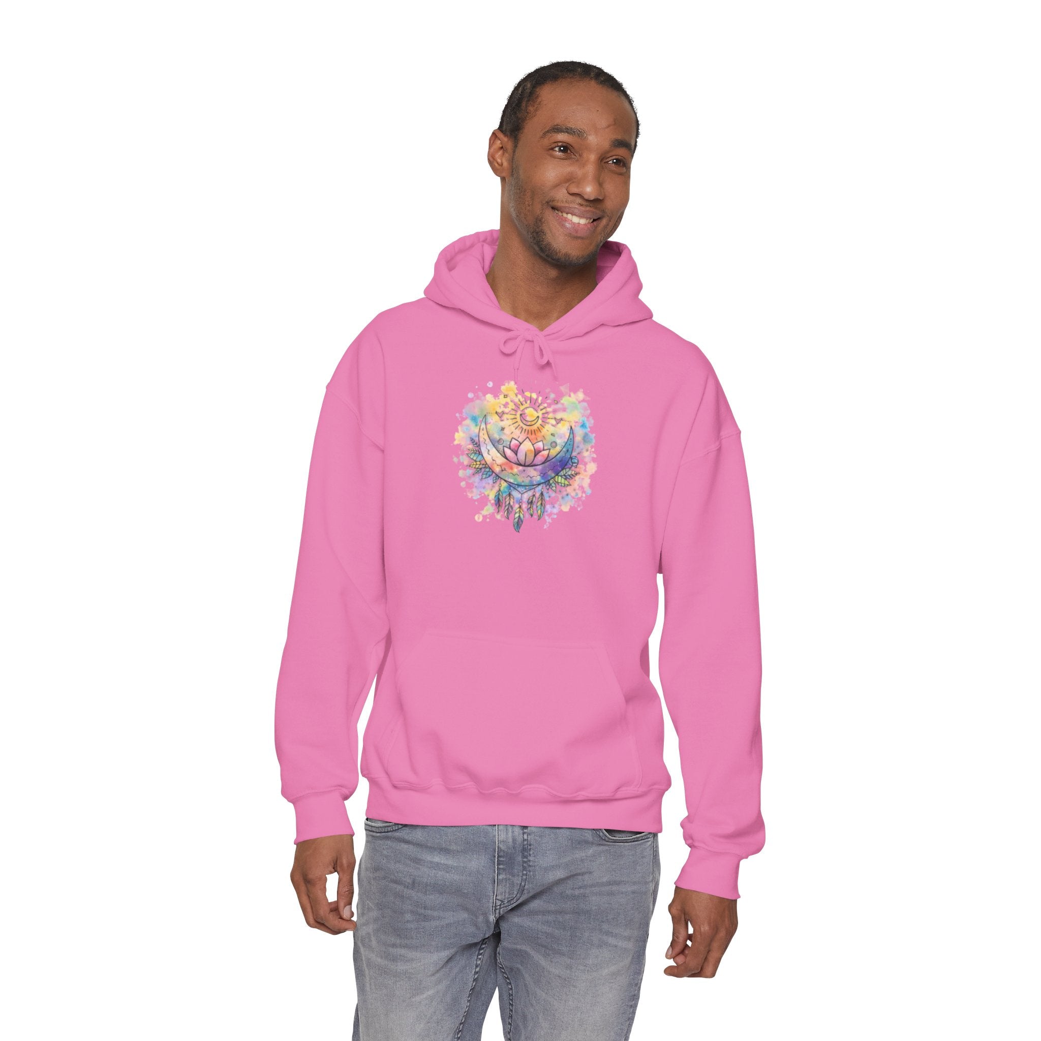 Lotus Watercolor Hoodie – Boho Spiritual Yoga Sweatshirt