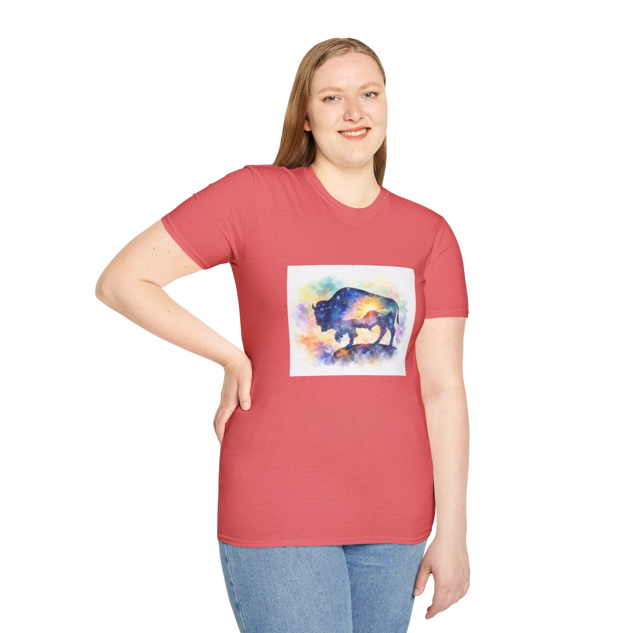 Colorful Watercolor Bison T-Shirt
