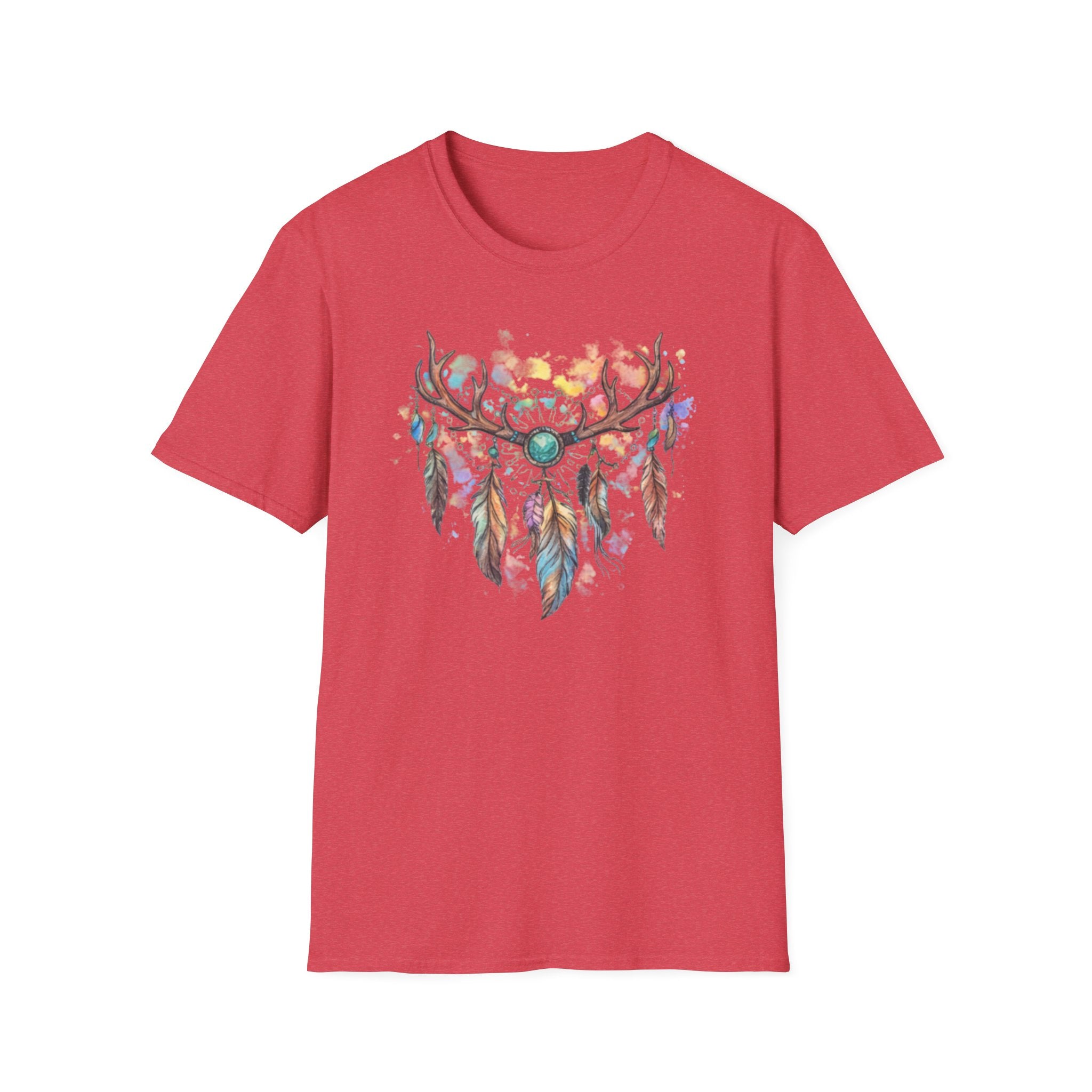 Boho Antler Dreamcatcher Watercolor T-Shirt