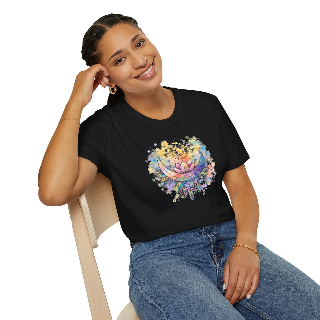 Lotus Dreamcatcher Watercolor T-Shirt — Sun & Feather Spiritual Tee