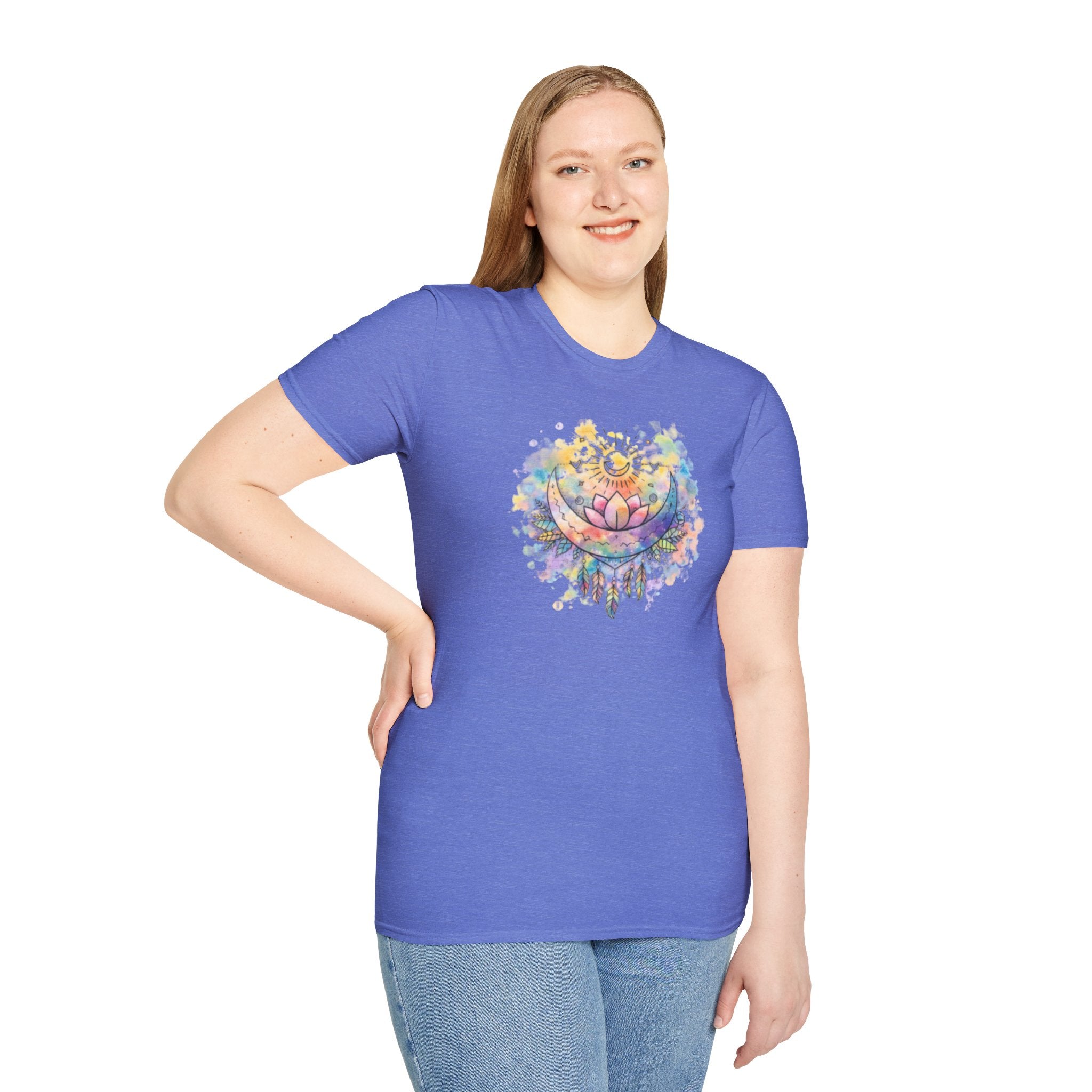 Lotus Dreamcatcher Watercolor T-Shirt — Sun & Feather Spiritual Tee