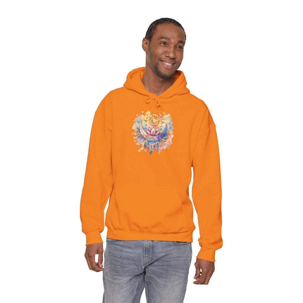 Lotus Watercolor Hoodie – Boho Spiritual Yoga Sweatshirt