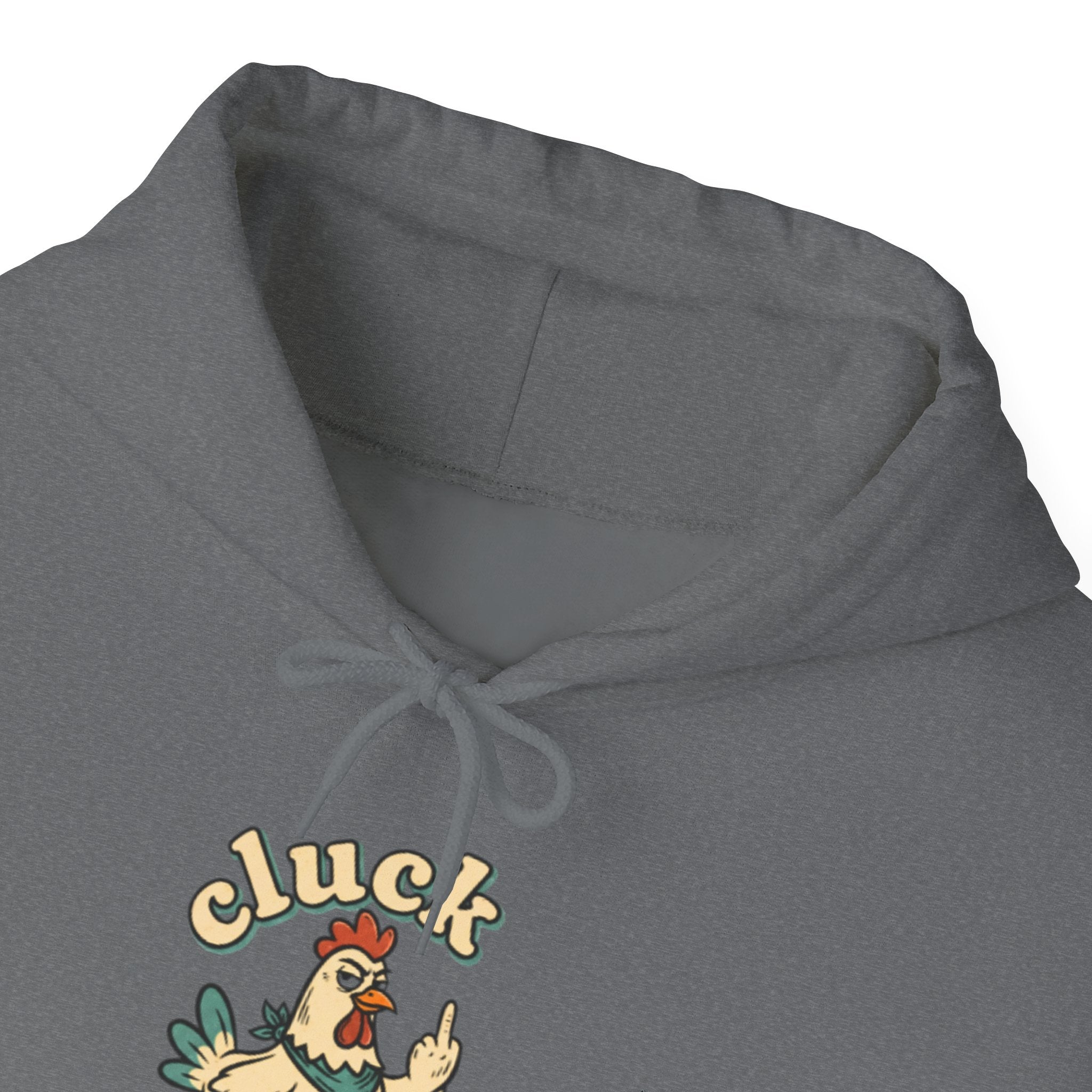 'Cluck Off' Chicken Hoodie – Funny Retro Farm Animal Pullover