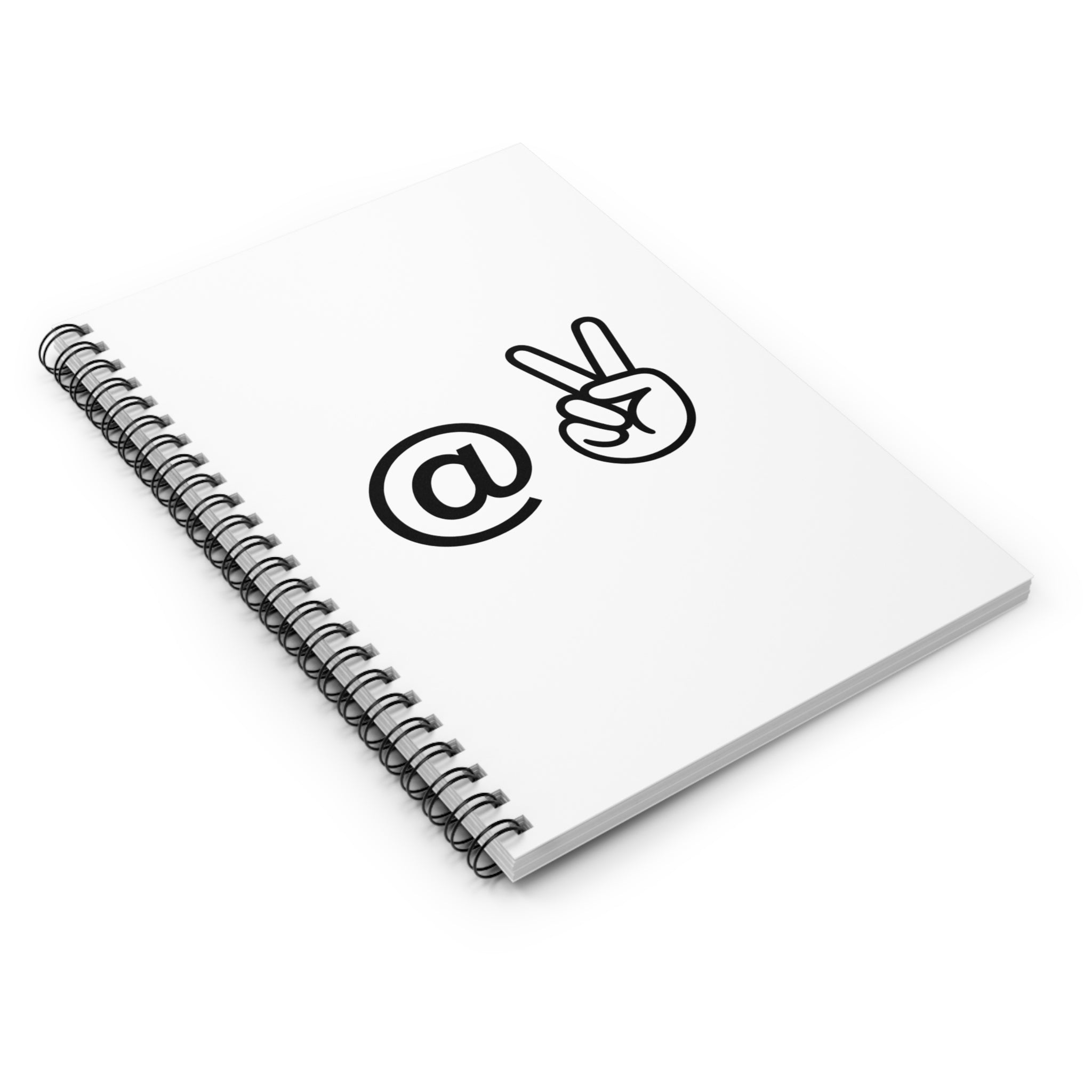 At symbol and peace sign Spiral Notebook | Ruled Notebook