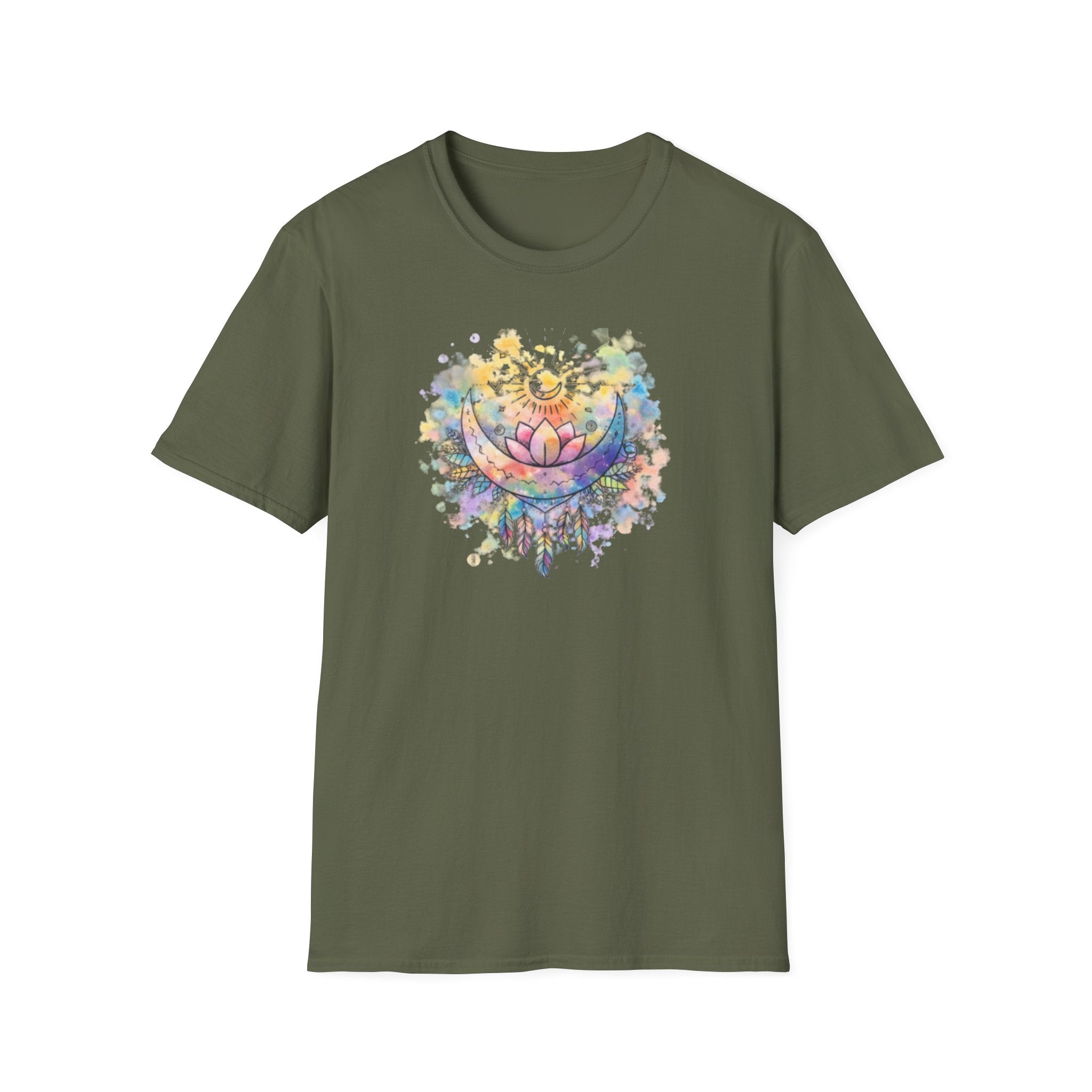 Lotus Dreamcatcher Watercolor T-Shirt — Sun & Feather Spiritual Tee
