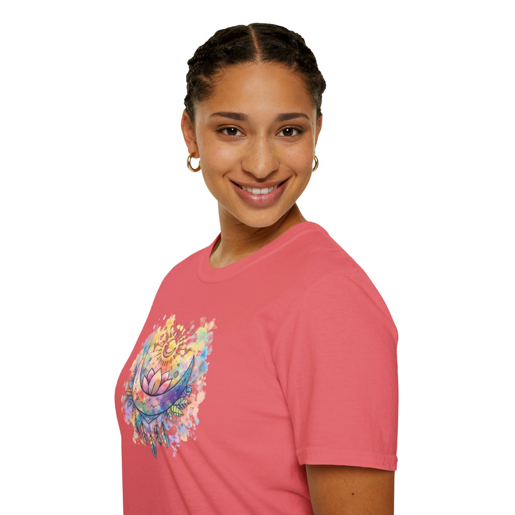 Lotus Dreamcatcher Watercolor T-Shirt — Sun & Feather Spiritual Tee