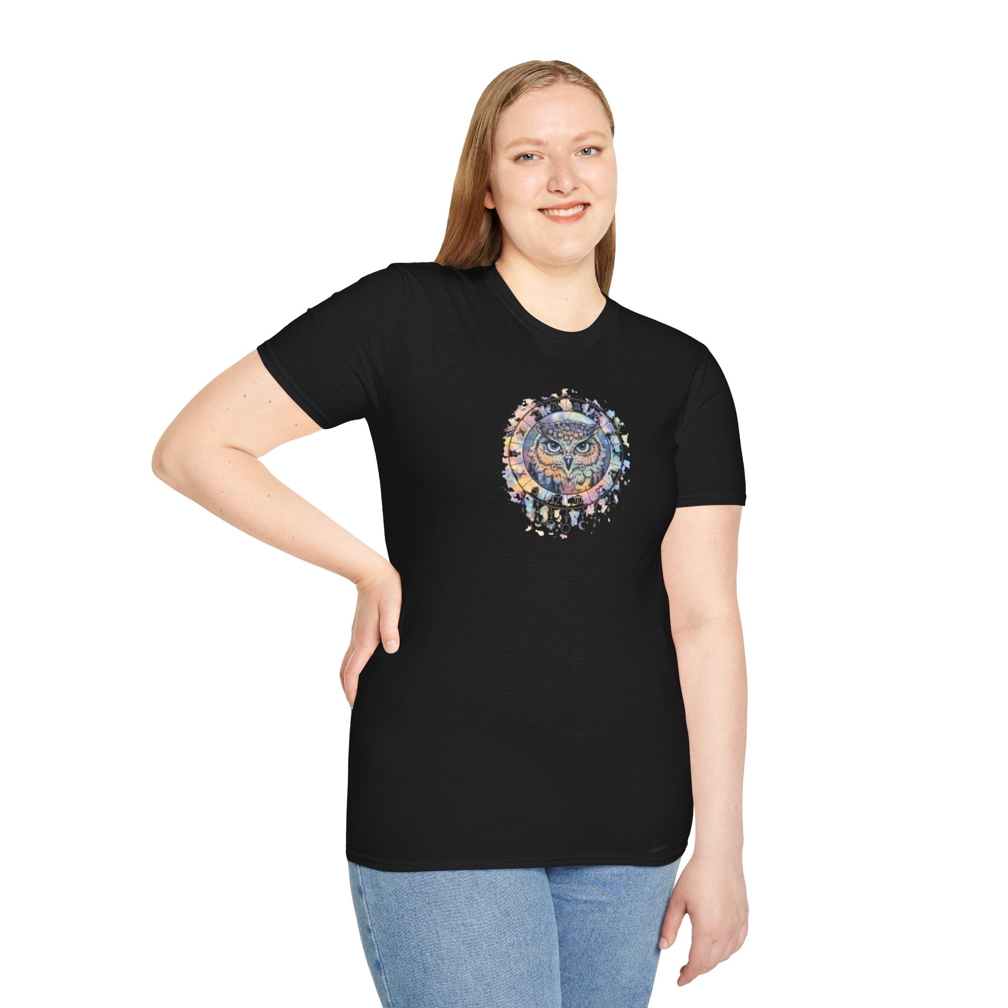 Watercolor Owl Mandala Spiritual T-Shirt Unisex