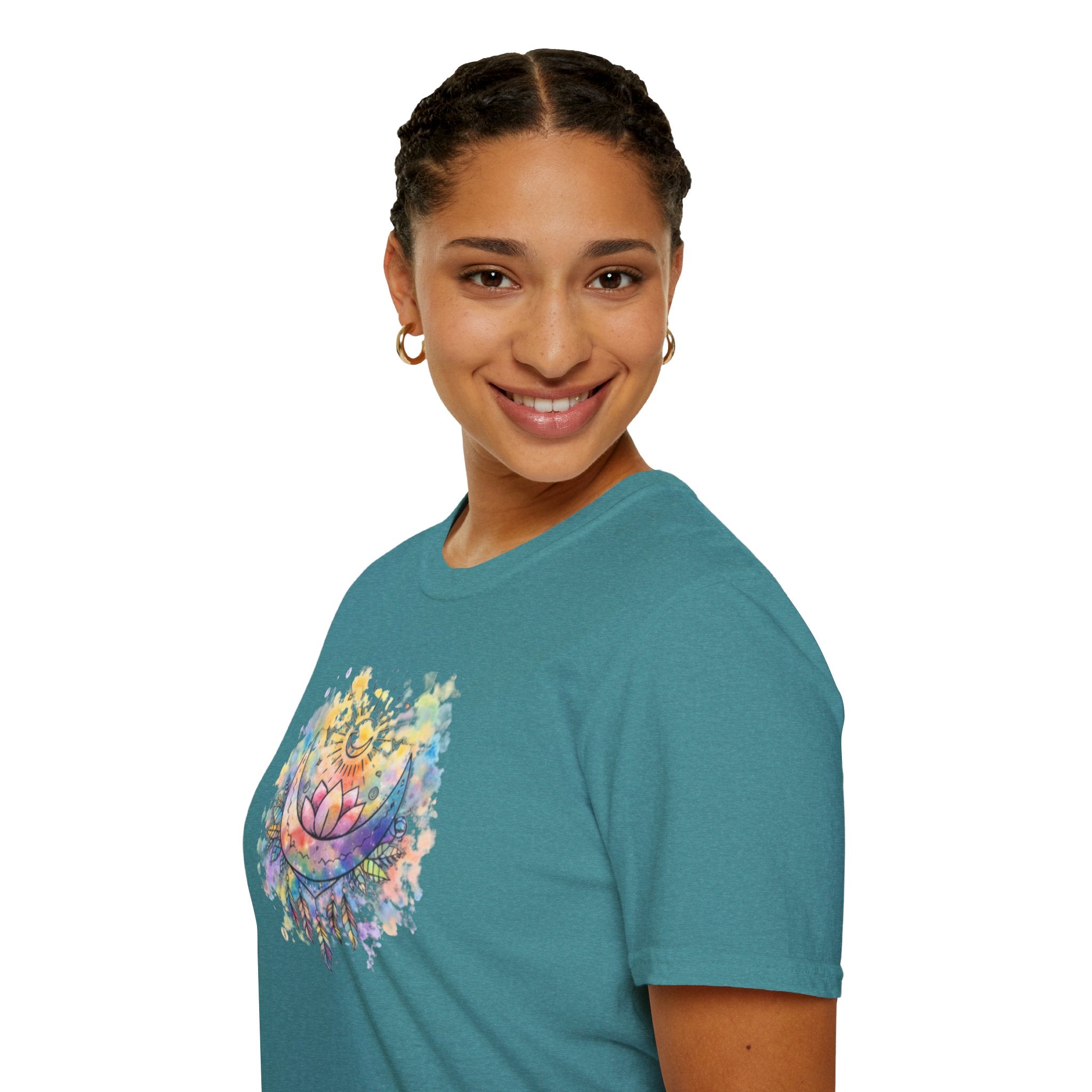 Lotus Dreamcatcher Watercolor T-Shirt — Sun & Feather Spiritual Tee