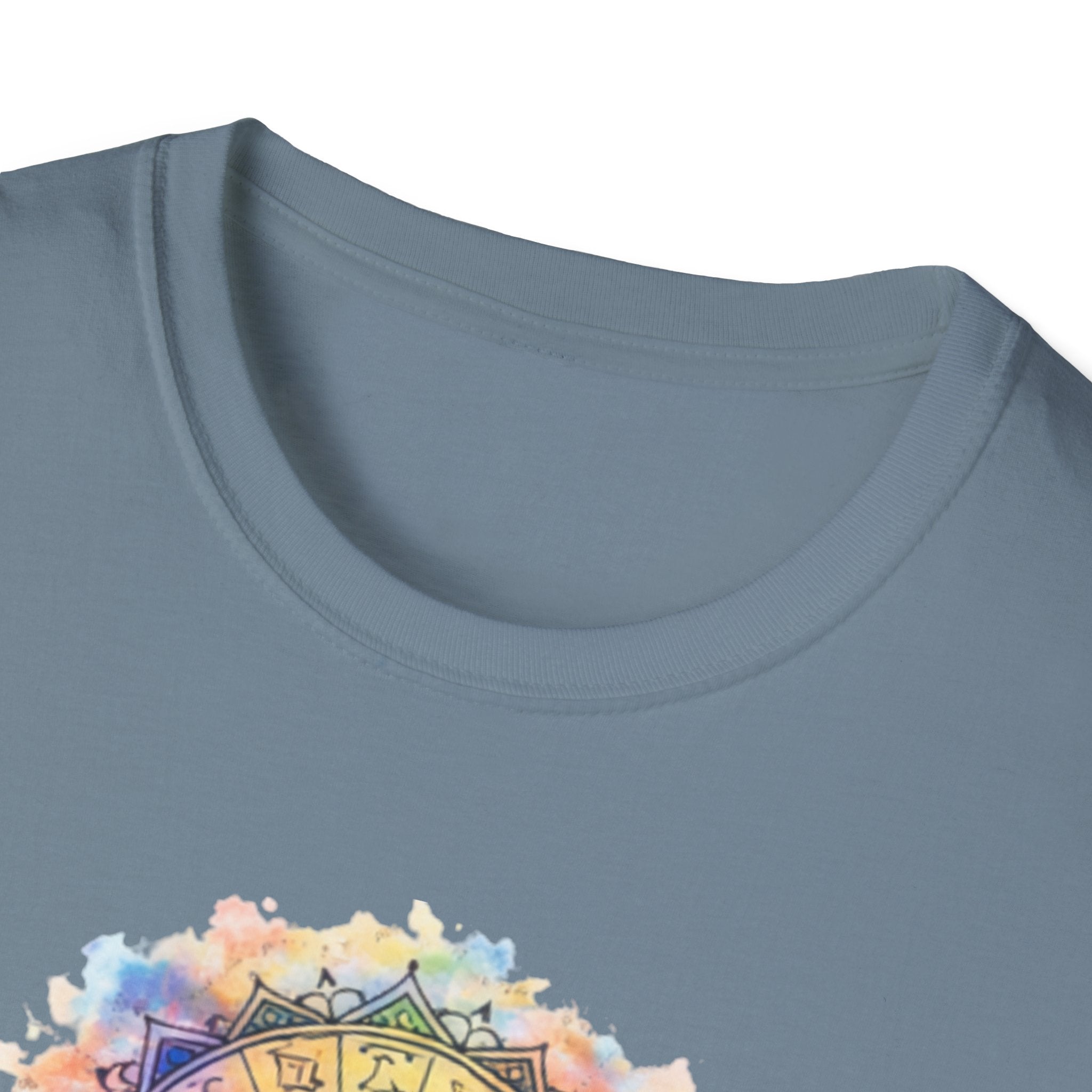 Sun & Moon Zodiac T-Shirt — Watercolor Astrological Mandala Tee