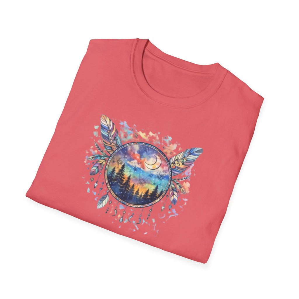 Watercolor Dreamcatcher Sunset T-Shirt — Boho Spiritual Tee