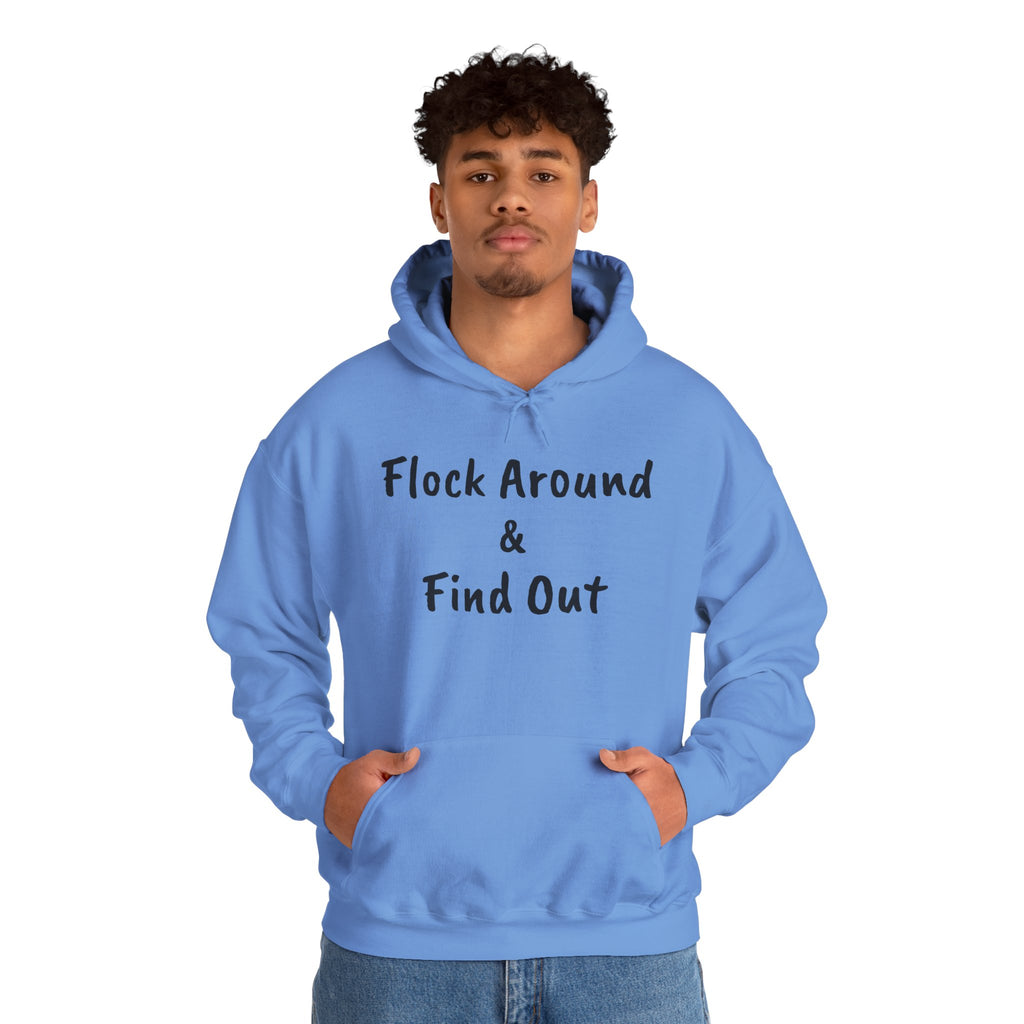 Flock Around & Find Out Hoodie | Funny Typography Pullover