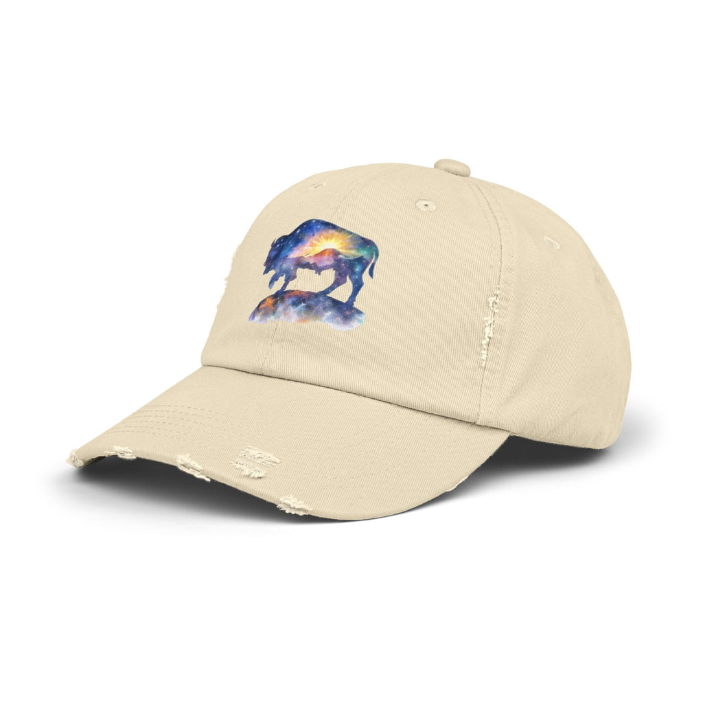 Distressed Bison Hat — Galaxy Sky Bison Cap