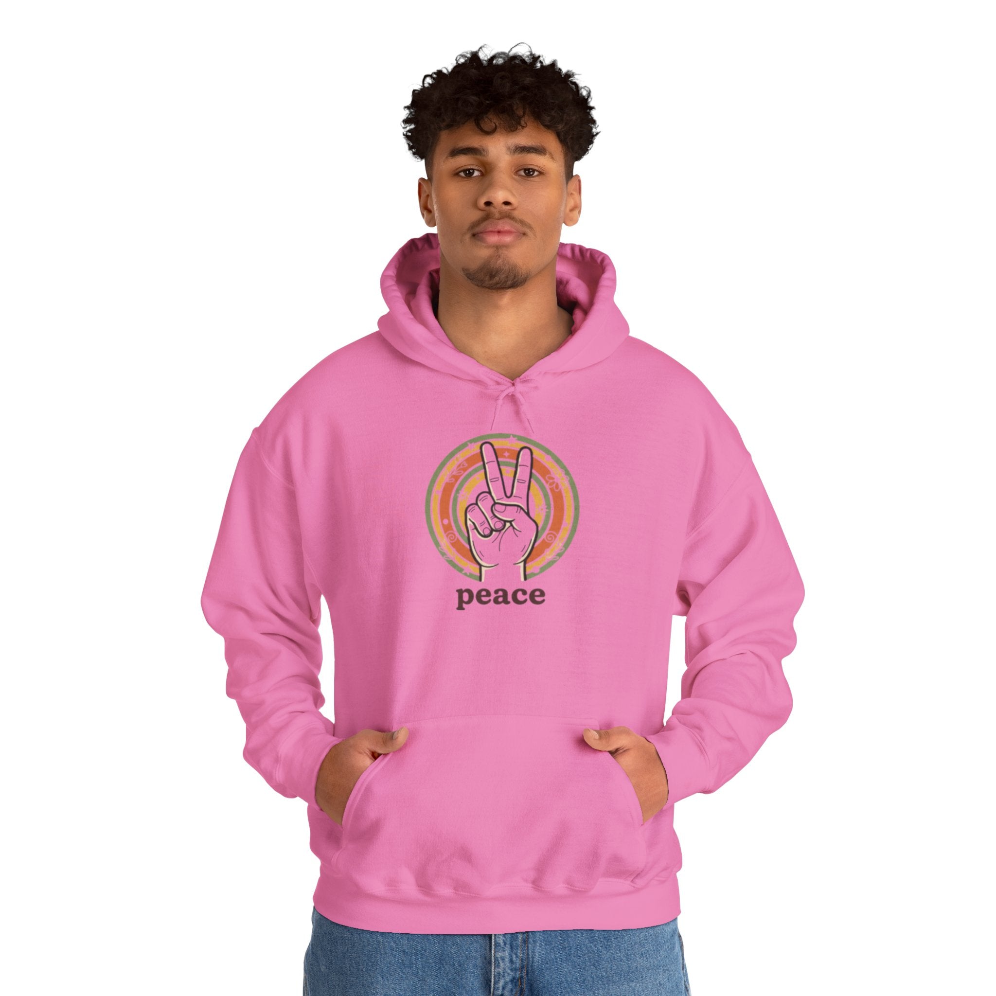 Peace Sign Hoodie — Retro Vibe Peace Hand Graphic Sweatshirt