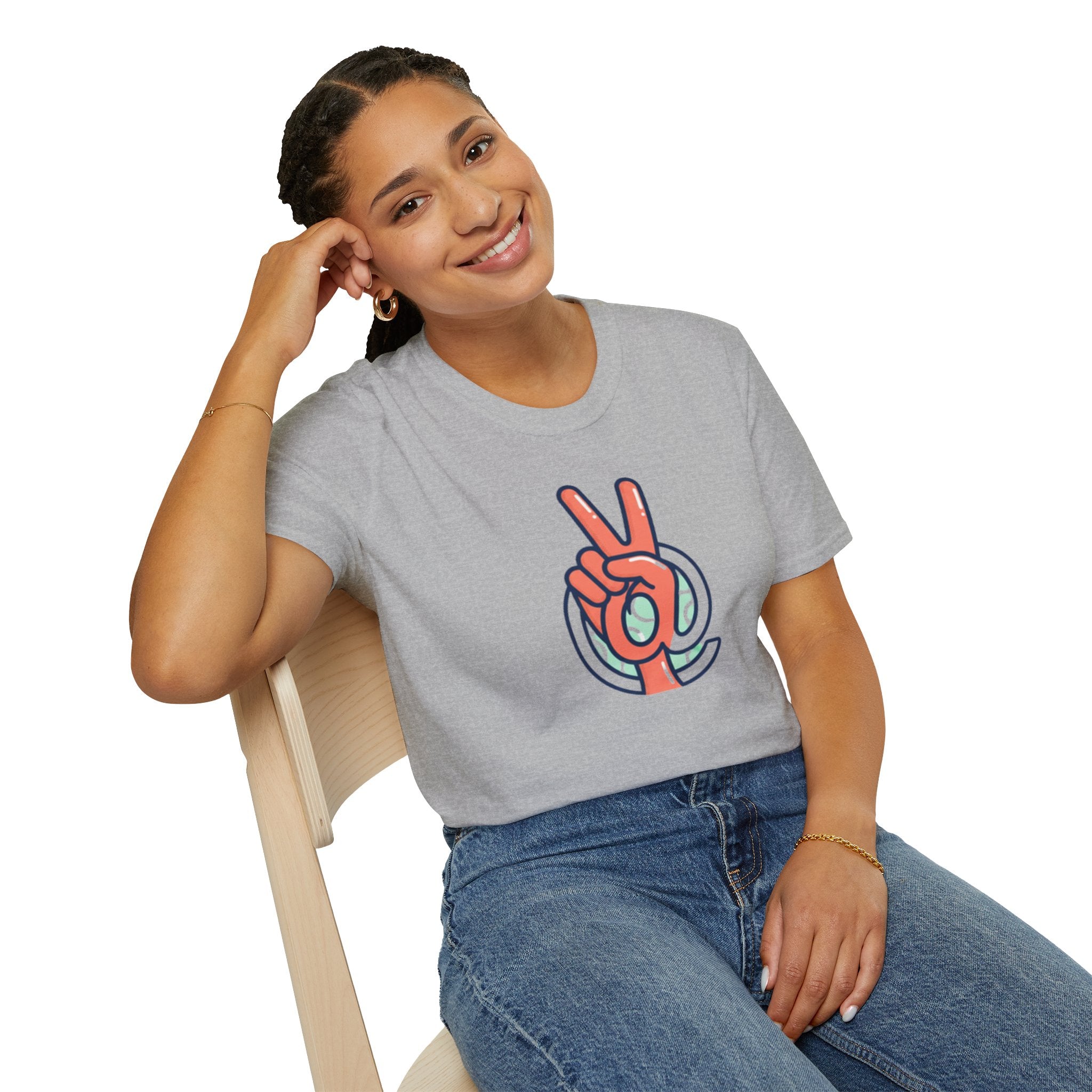 Peace Sign Hand T-Shirt | Retro Vibes, Minimal Graphic