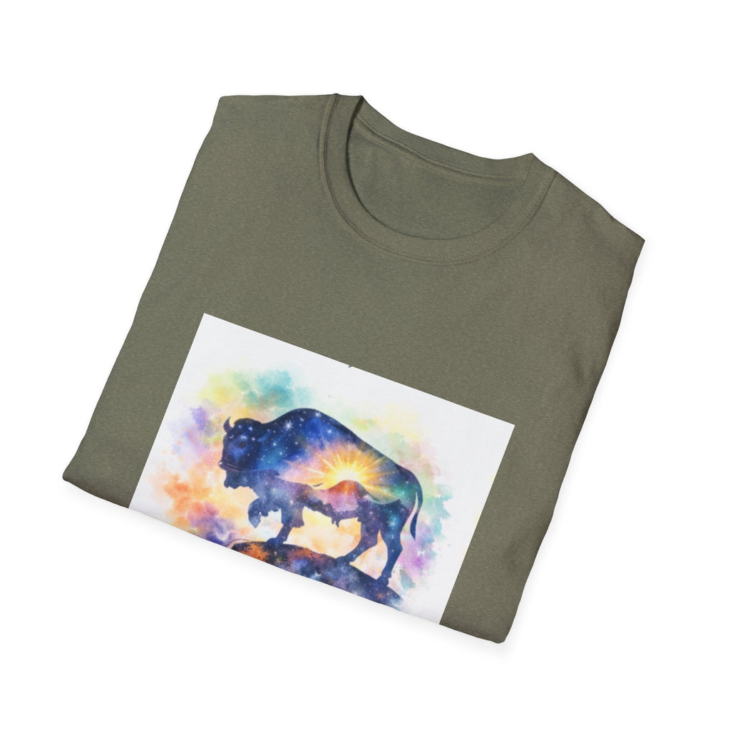 Colorful Watercolor Bison T-Shirt