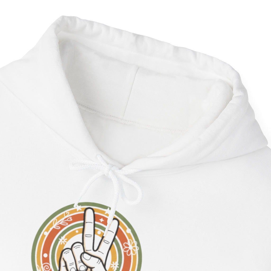 Peace Sign Hoodie — Retro Vibe Peace Hand Graphic Sweatshirt