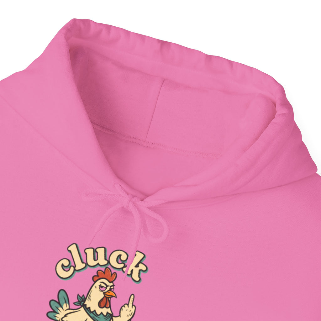 'Cluck Off' Chicken Hoodie – Funny Retro Farm Animal Pullover