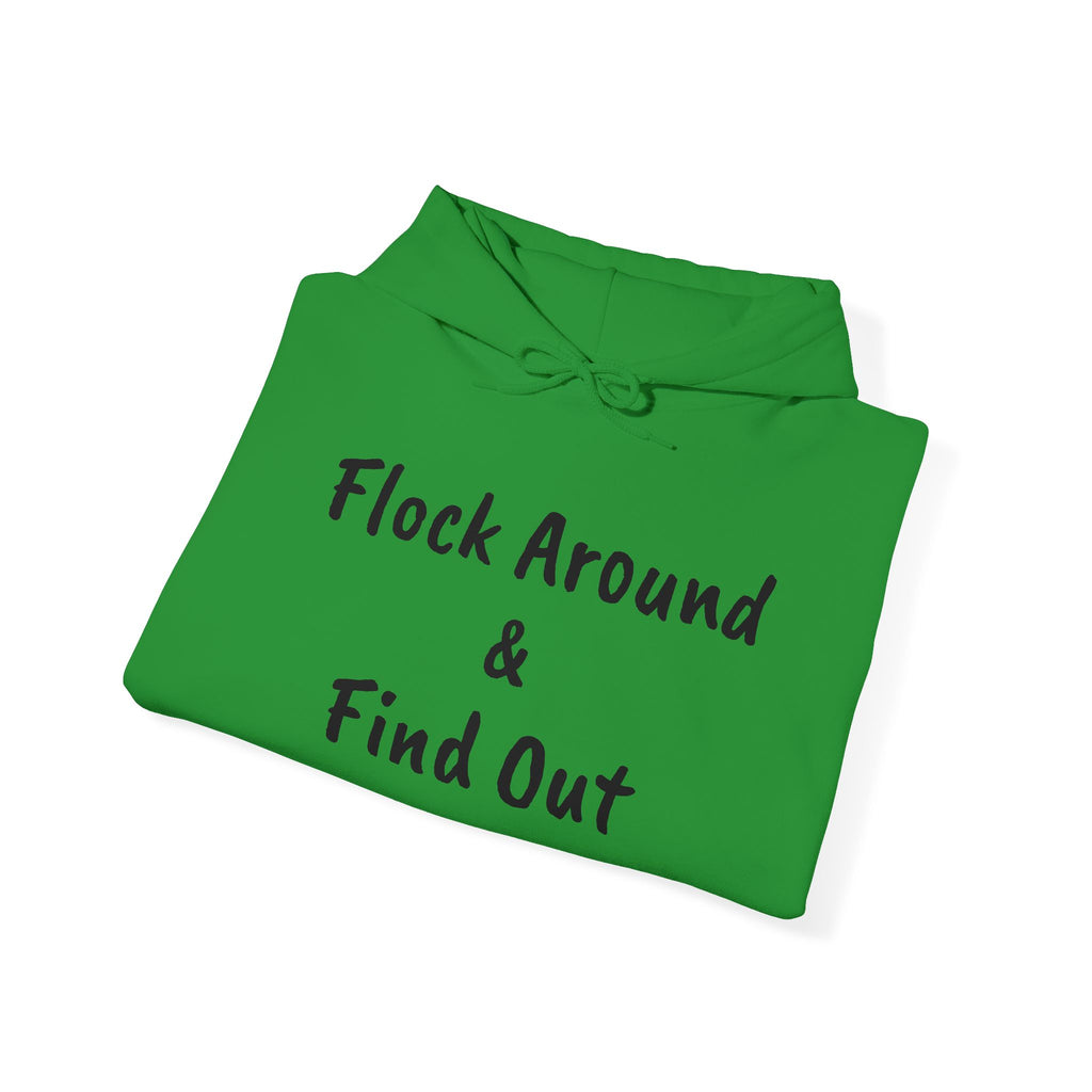 Flock Around & Find Out Hoodie | Funny Typography Pullover
